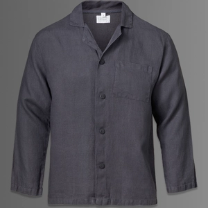 Linneskjorta overshirt unisex granitgrå