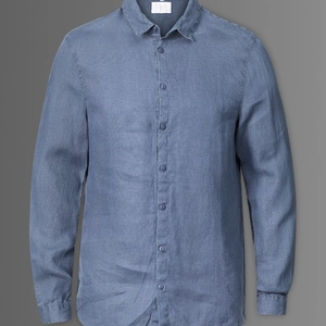 Linneskjorta herr Denim Blue
