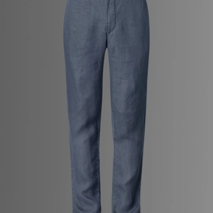 Linnebyxor straight-fit Denim blue