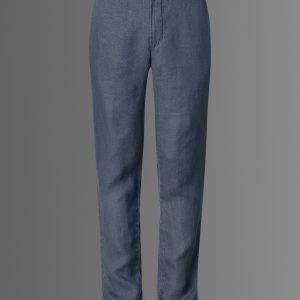 Linnebyxor straight-fit Denim blue