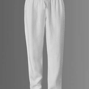 Linnebyxor resår white linen