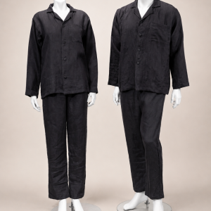 Linnepyjamas granitgrå unisex