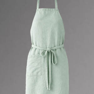 Linneförkläde ljusgrön