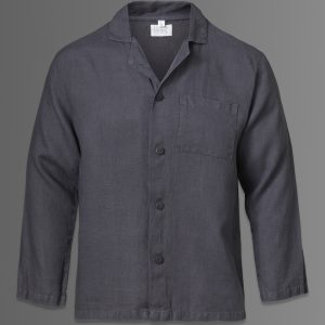 Linneskjorta overshirt unisex granitgrå