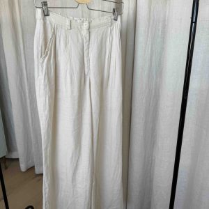 Second hand linnebyxor dam benvit S