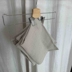 Second hand linneservetter 5-pack natur